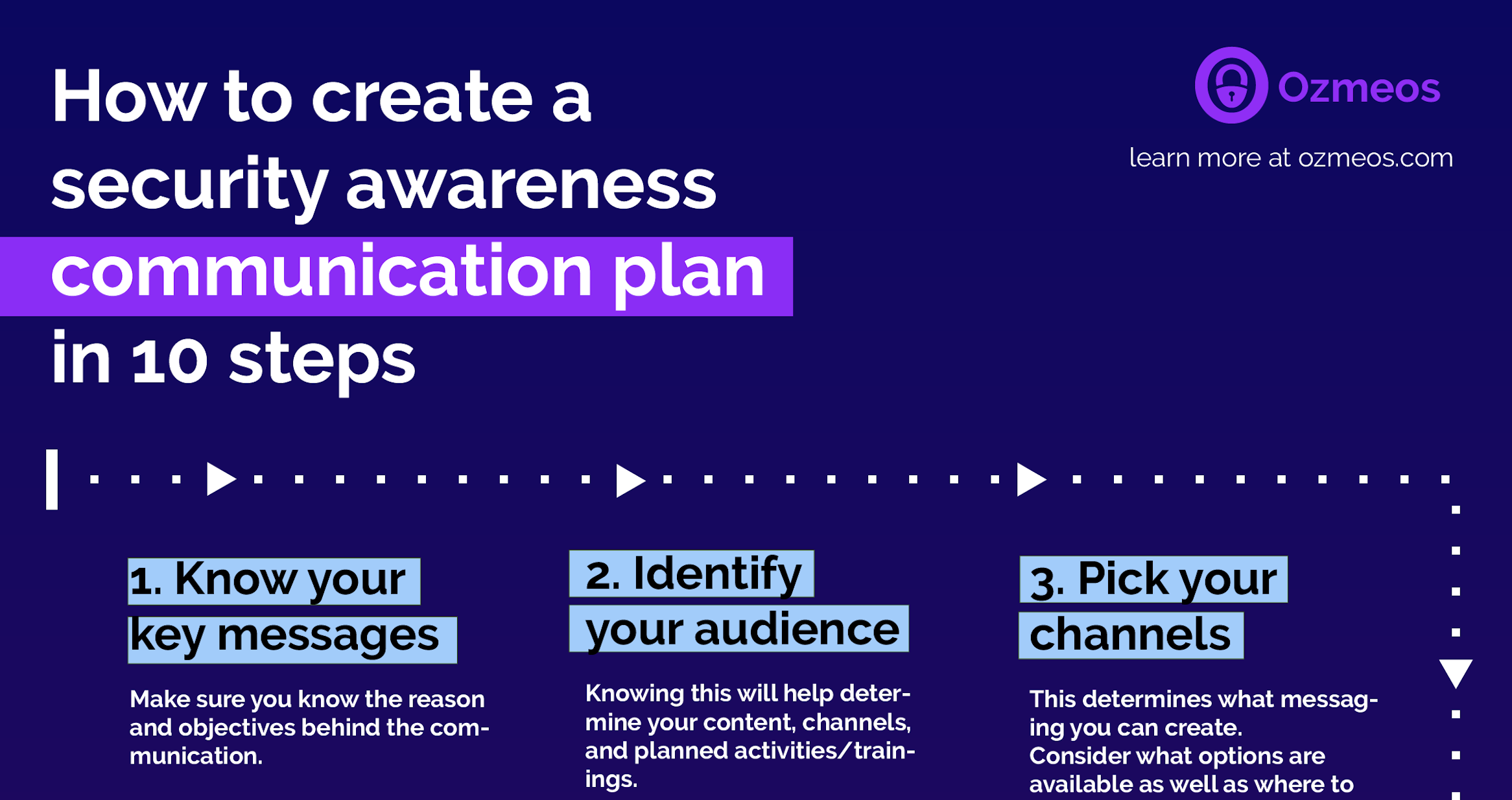 Security awareness communication plan infographic
